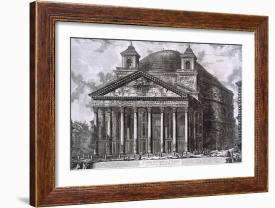 Pantheon of Agrippa, Rome-Giovanni Battista Piranesi-Framed Giclee Print