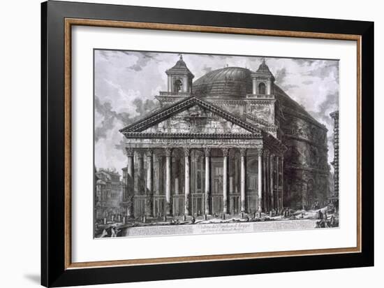 Pantheon of Agrippa, Rome-Giovanni Battista Piranesi-Framed Giclee Print