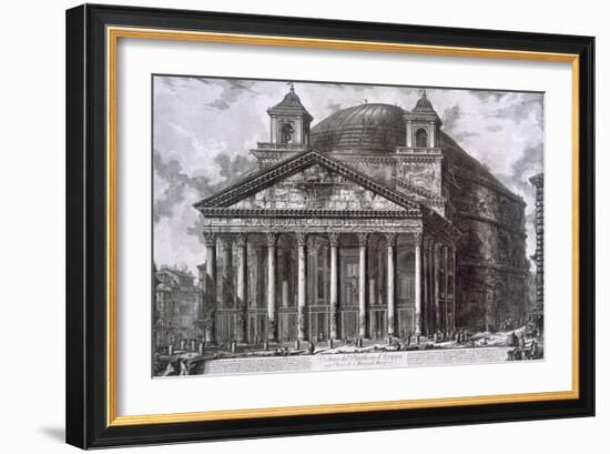 Pantheon of Agrippa, Rome-Giovanni Battista Piranesi-Framed Giclee Print