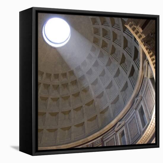 Pantheon, Rome. Shaft of Sunlight Through Oculus in Dome-Mike Burton-Framed Premier Image Canvas