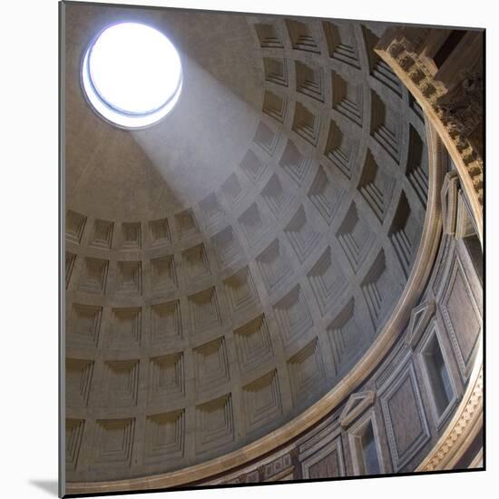 Pantheon, Rome. Shaft of Sunlight Through Oculus in Dome-Mike Burton-Mounted Photographic Print