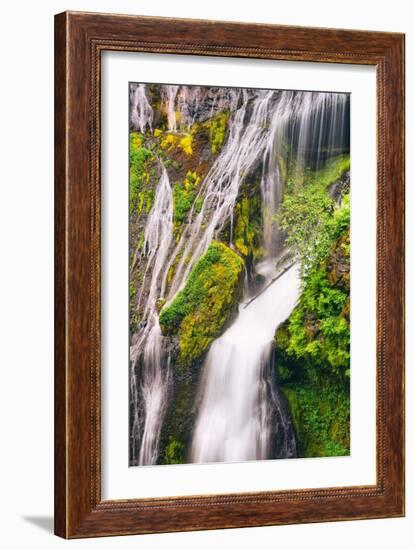 Panther Creek Falls Detail, Columbia River Gorge, Washington-Vincent James-Framed Photographic Print