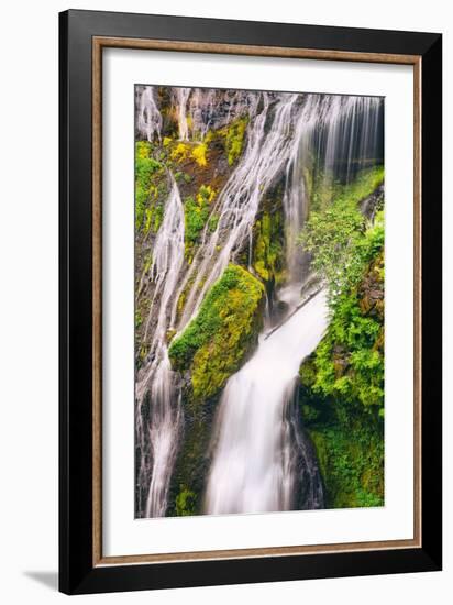 Panther Creek Falls Detail, Columbia River Gorge, Washington-Vincent James-Framed Photographic Print