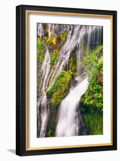 Panther Creek Falls Detail, Columbia River Gorge, Washington-Vincent James-Framed Photographic Print