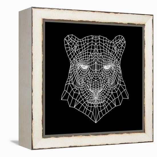 Panther Head Black Mesh-Lisa Kroll-Framed Stretched Canvas