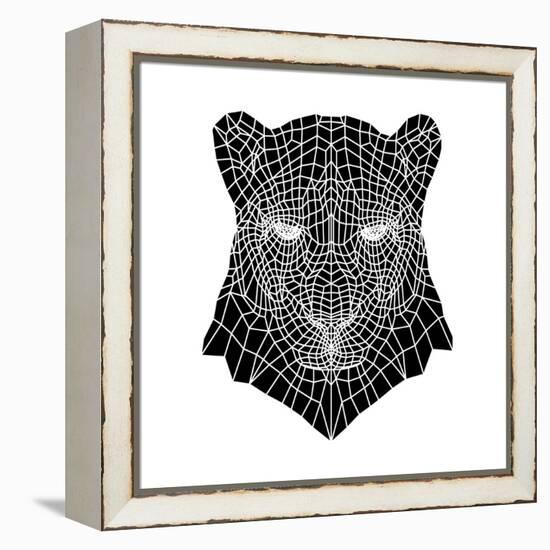 Panther Head Mesh-Lisa Kroll-Framed Stretched Canvas