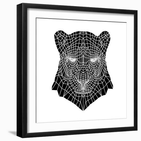 Panther Head Mesh-Lisa Kroll-Framed Art Print