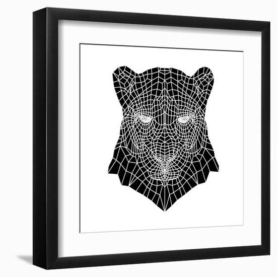 Panther Head Mesh-Lisa Kroll-Framed Art Print