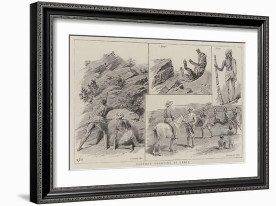 Panther Shooting in India-null-Framed Giclee Print