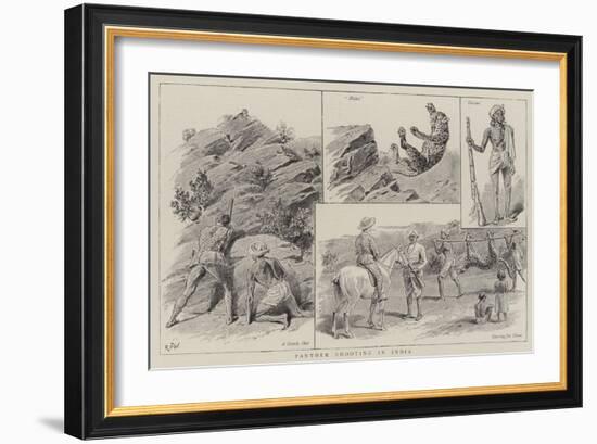 Panther Shooting in India-null-Framed Giclee Print