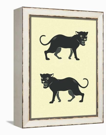 Panthers-Jazzberry Blue-Framed Stretched Canvas