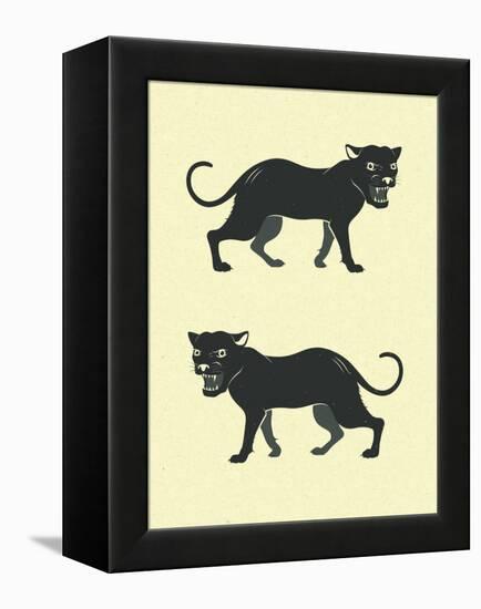 Panthers-Jazzberry Blue-Framed Stretched Canvas