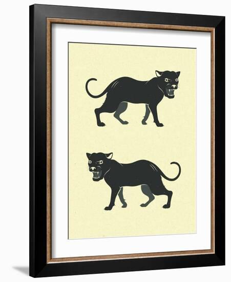 Panthers-Jazzberry Blue-Framed Art Print