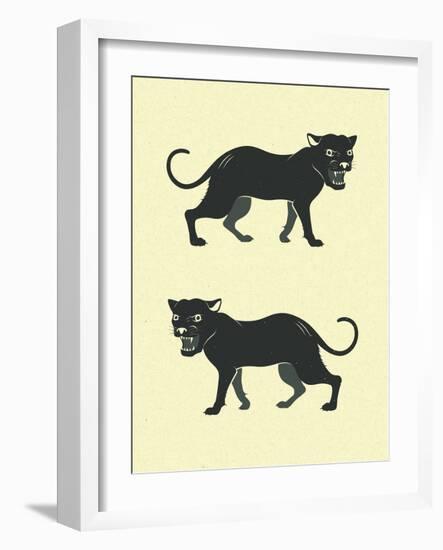 Panthers-Jazzberry Blue-Framed Art Print