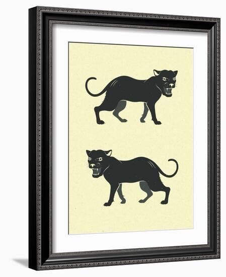 Panthers-Jazzberry Blue-Framed Art Print