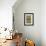 Pantry of preserved fruits and vegetables in canning jars. (PR)-Janet Horton-Framed Photographic Print displayed on a wall