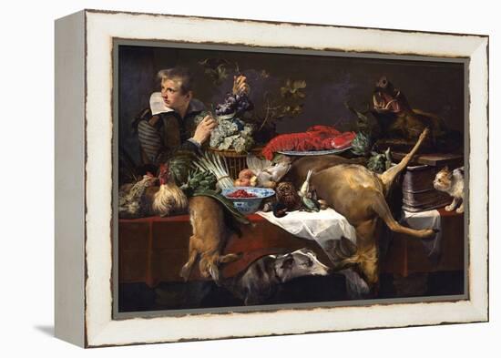 Pantry Scene with Servant-Frans Snyders-Framed Premier Image Canvas