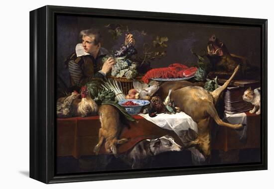 Pantry Scene with Servant-Frans Snyders-Framed Premier Image Canvas