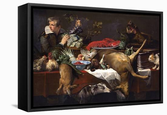 Pantry Scene with Servant-Frans Snyders-Framed Premier Image Canvas