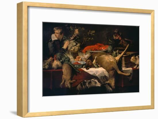 Pantry with Servant (Kitchen Scene)-Frans Snyders-Framed Giclee Print