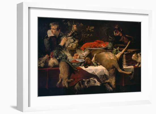 Pantry with Servant (Kitchen Scene)-Frans Snyders-Framed Giclee Print