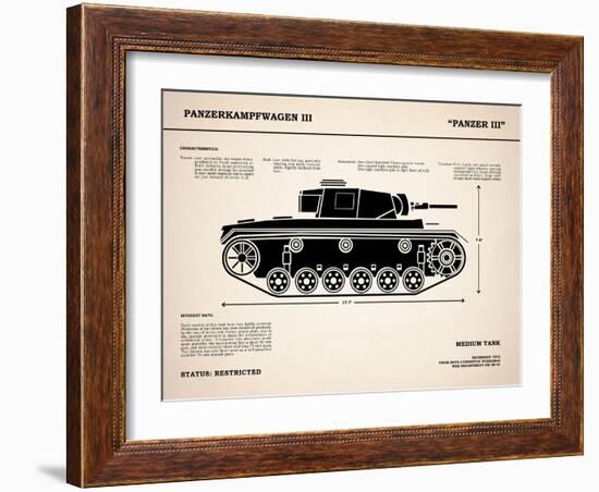 Panzer III Tank-Mark Rogan-Framed Art Print