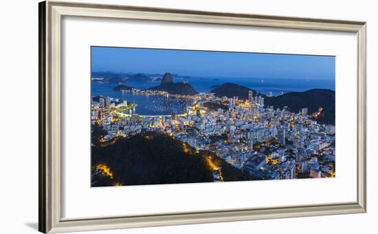 Pao Acucar or Sugar loaf mountain and the bay of Botafogo, Rio de Janeiro, Brazil, South America-Gavin Hellier-Framed Photographic Print