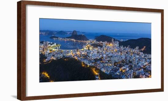 Pao Acucar or Sugar loaf mountain and the bay of Botafogo, Rio de Janeiro, Brazil, South America-Gavin Hellier-Framed Photographic Print