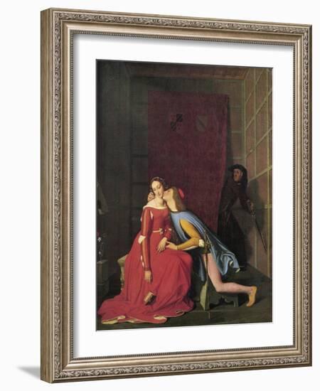 Paolo and Francesca, 1819-Jean-Auguste-Dominique Ingres-Framed Giclee Print