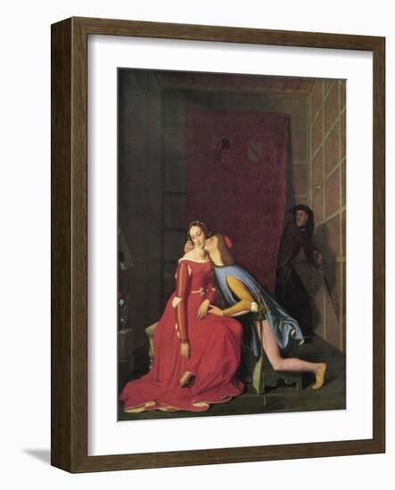 Paolo and Francesca, 1819-Jean-Auguste-Dominique Ingres-Framed Giclee Print