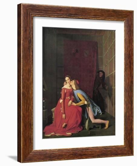 Paolo and Francesca, 1819-Jean-Auguste-Dominique Ingres-Framed Giclee Print