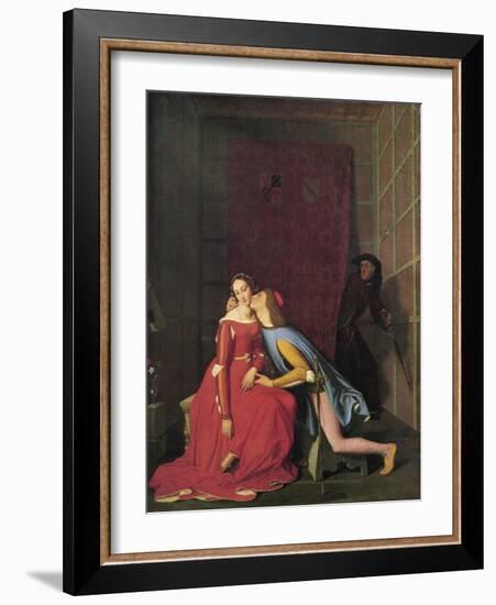 Paolo and Francesca, 1819-Jean-Auguste-Dominique Ingres-Framed Giclee Print