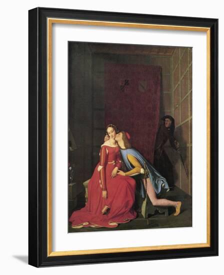 Paolo and Francesca, 1819-Jean-Auguste-Dominique Ingres-Framed Giclee Print