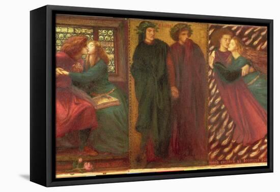 Paolo and Francesca, 1862-Dante Gabriel Rossetti-Framed Premier Image Canvas