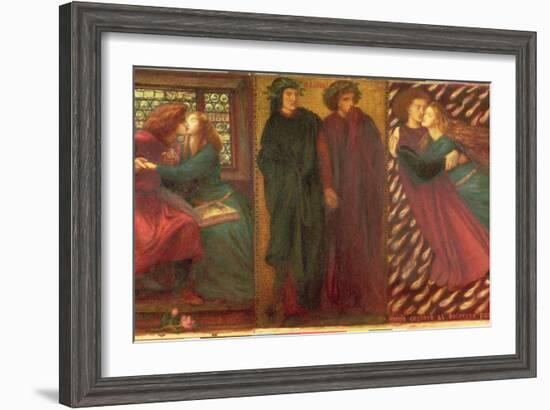 Paolo and Francesca, 1862-Dante Gabriel Rossetti-Framed Giclee Print