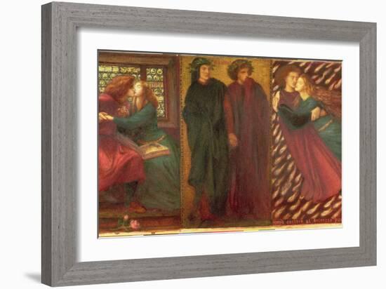 Paolo and Francesca, 1862-Dante Gabriel Rossetti-Framed Giclee Print