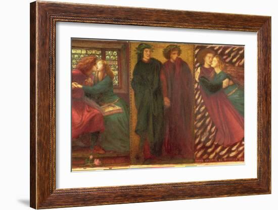 Paolo and Francesca, 1862-Dante Gabriel Rossetti-Framed Giclee Print