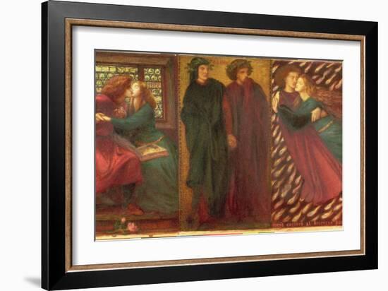 Paolo and Francesca, 1862-Dante Gabriel Rossetti-Framed Giclee Print