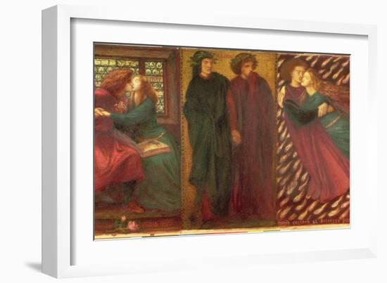Paolo and Francesca, 1862-Dante Gabriel Rossetti-Framed Giclee Print