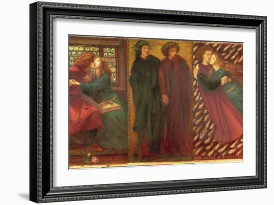 Paolo and Francesca, 1862-Dante Gabriel Rossetti-Framed Giclee Print