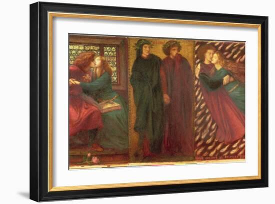 Paolo and Francesca, 1862-Dante Gabriel Rossetti-Framed Giclee Print