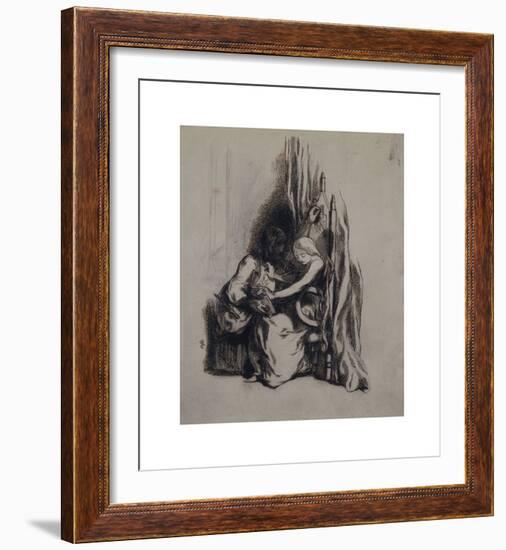 Paolo and Francesca da Rimini-Dante Gabriel Rossetti-Framed Premium Giclee Print