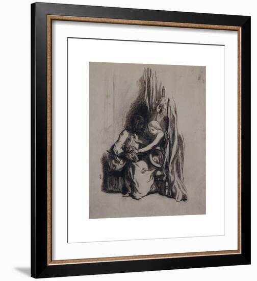 Paolo and Francesca da Rimini-Dante Gabriel Rossetti-Framed Premium Giclee Print