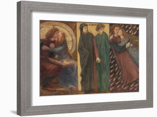 Paolo and Francesca Da Rimini-Dante Gabriel Rossetti-Framed Giclee Print