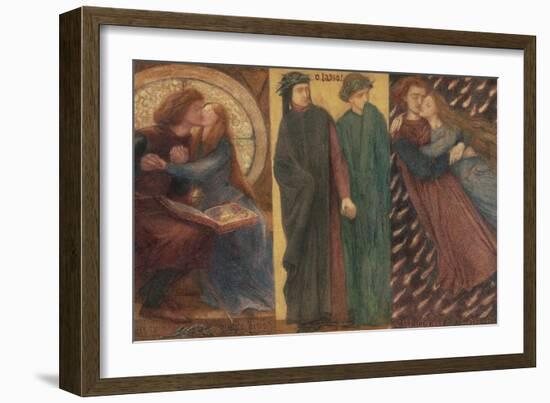 Paolo and Francesca Da Rimini-Dante Gabriel Rossetti-Framed Giclee Print