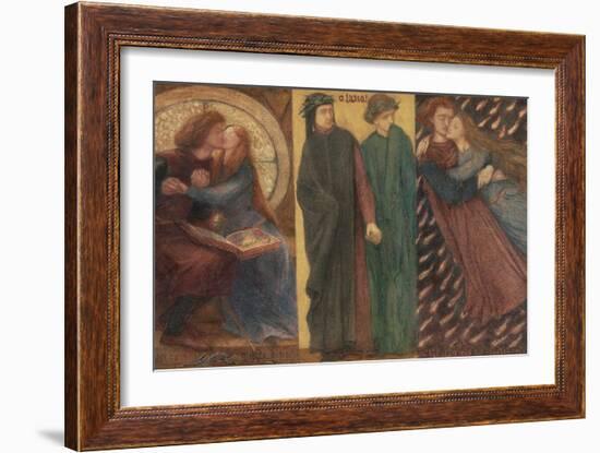 Paolo and Francesca Da Rimini-Dante Gabriel Rossetti-Framed Giclee Print