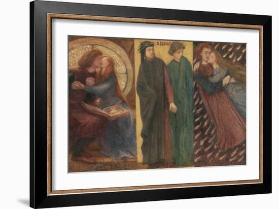 Paolo and Francesca Da Rimini-Dante Gabriel Rossetti-Framed Giclee Print