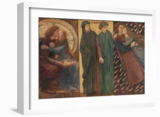 Paolo and Francesca Da Rimini-Dante Gabriel Rossetti-Framed Giclee Print
