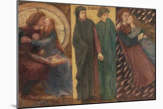 Paolo and Francesca Da Rimini-Dante Gabriel Rossetti-Mounted Giclee Print