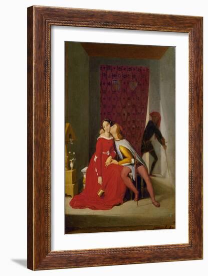 Paolo and Francesca, from Dante's Divina Commedia-Jean-Auguste-Dominique Ingres-Framed Giclee Print